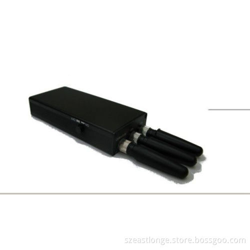 Mini Gsm / 3g Handheld Cell Phone Jammer Blocker Est-808hb With 3 Antenna